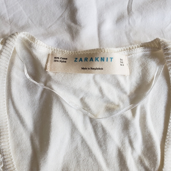 Women's White Crochet Knit Sweater Set,  Zara - Picture 5 of 7